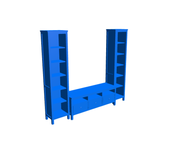 3D-Dimensions-Guide-Furniture-Entertainment-Center-IKEA-Hemnes-TV-Storage-Combination-Bookcases-Thin