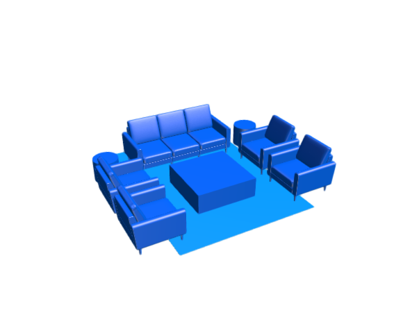3D-Dimensions-Layouts-Living-Rooms-U-Shape-Sofa-Armchair-Pairs