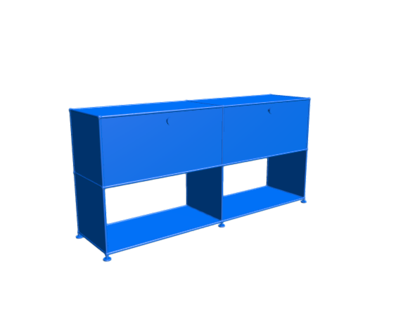 3D-Dimensions-Guide-Furniture-Credenzas-USM-Haller-Open-Storage-Credenza