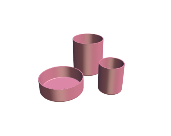 3D-Dimensions-Objects-Decorative-Vases-IKEA-Cylinder-Vase-Set-Short
