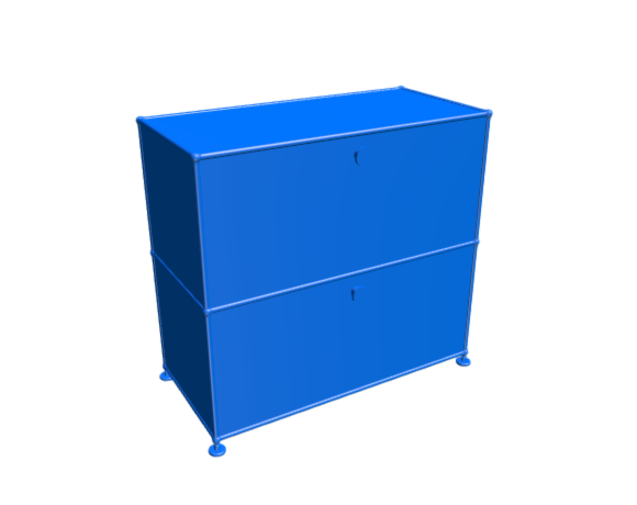 3D-Dimensions-Guide-Furniture-Credenzas-USM-Haller-Half-File-Credenza