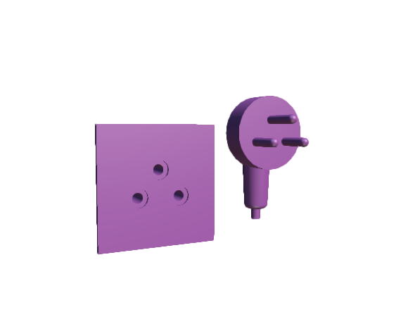 3D-Dimensions-Fixtures-Electrical-Plugs-Sockets-Type-O-Plug-Socket