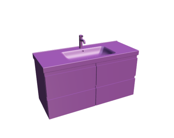 3D-Dimensions-Fixtures-Bathroom-Vanity-IKEA-Godmorgon-Odensvik-Single-Vanity-4-Drawers-Slot