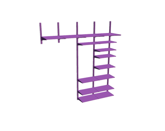 3D-Dimensions-Fixtures-Shelves-Shelving-IKEA-ALGOT-Wall-Upright-System-91-Inch-L-Shape