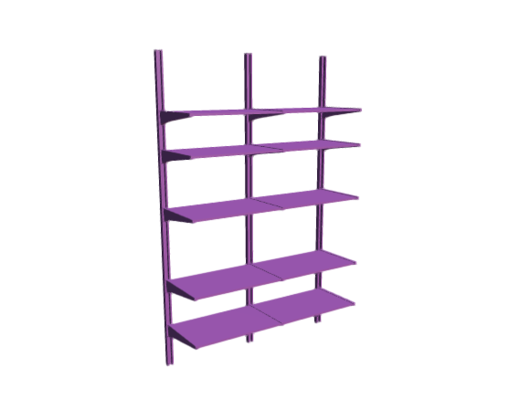 3D-Dimensions-Fixtures-Shelves-Shelving-IKEA-ALGOT-Wall-Upright-System-50-Inch-Tall