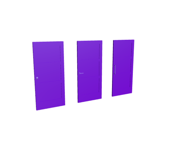 3D-Dimensions-Buildings-Interior-Doors-Solid-Interior-Door-Horizontal-3-Panels