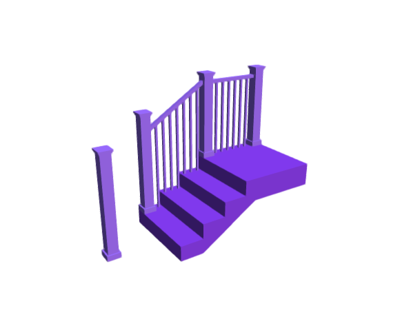 3D-Dimensions-Buildings-Newels-Stair-Posts-Cap