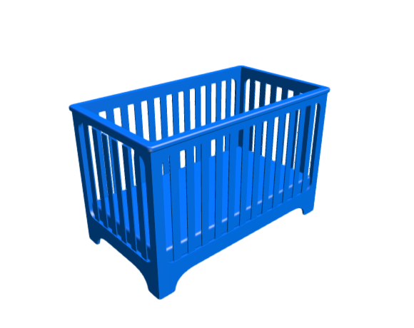 3D-Dimensions-Guide-Furniture-Crib-Infant-Bed-Brooklyn-Island-Crib