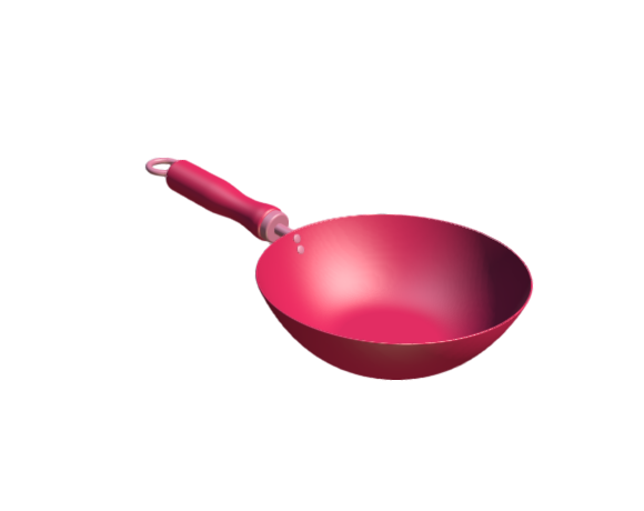3D-Dimensions-Objects-Cooking-Pans-Wok-8-Inch