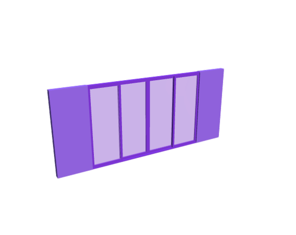 3D-Dimensions-Buildings-Sliding-Doors-Multi-Slide-Door-Pocket-4-Panels-Bi-Part
