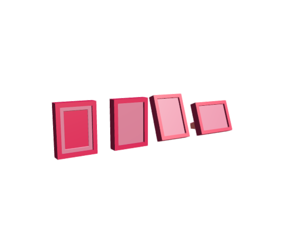 3D-Dimensions-Objects-Picture-Frames-IKEA-Ribba-Frame-Tabletop-Medium