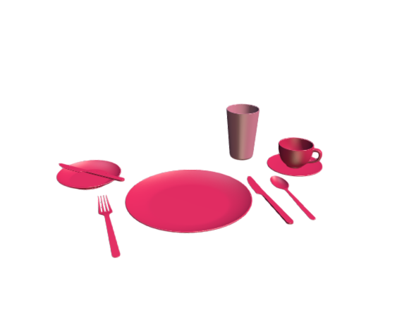 3D-Dimensions-Objects-Table-Settings-Breakfast-Table-Setting