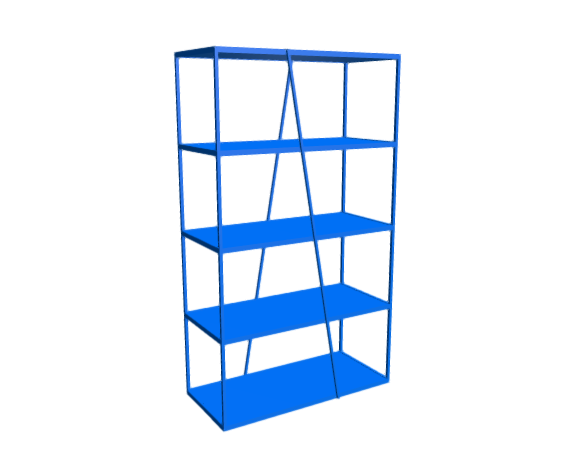 3D-Dimensions-Furniture-Bookcases-NeedWant-Shelving-Narrow