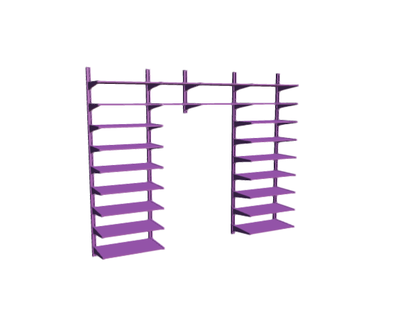 3D-Dimensions-Fixtures-Shelves-Shelving-IKEA-ALGOT-Wall-Upright-System-95-Inch-U-Shape
