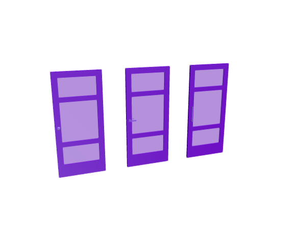 3D-Dimensions-Buildings-Interior-Doors-Lite-Interior-Door-Horizontal-3-Panels-Mix
