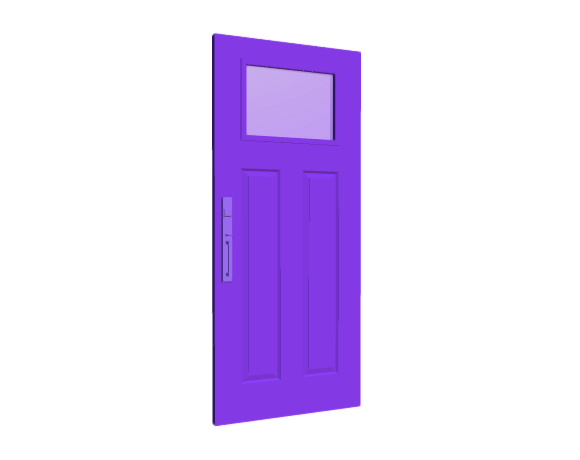 3D-Dimensions-Buildings-Exterior-Doors-Lite-Entry-Door-Mix-3-Panels-Top