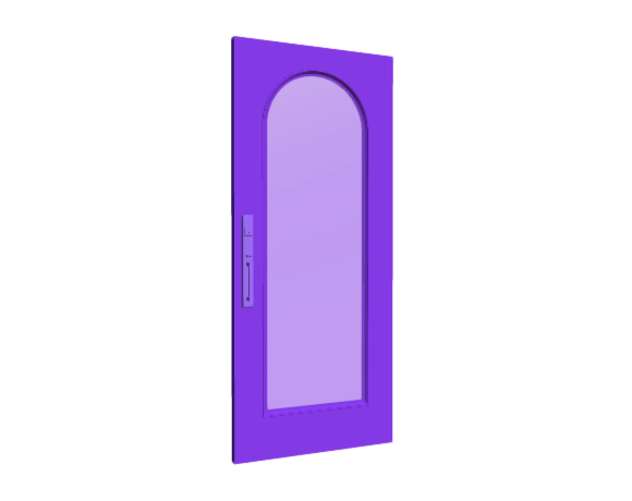 3D-Dimensions-Buildings-Exterior-Doors-Lite-Entry-Door-1-Panel-Arched
