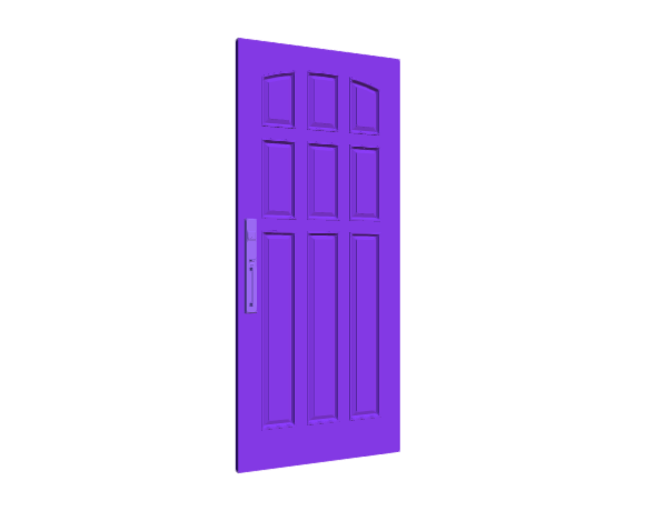 3D-Dimensions-Buildings-Exterior-Doors-Solid-Entry-Doors-Vertical-9-Panels-Arched-Top