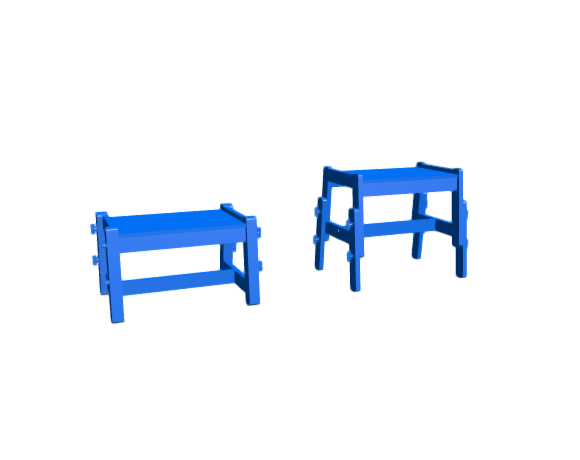 3D-Dimensions-Furniture-Benches-IKEA-Flisat-Childs-Bench