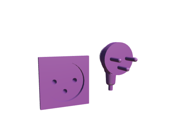 3D-Dimensions-Fixtures-Electrical-Plugs-Sockets-Type-H-Plug-Socket