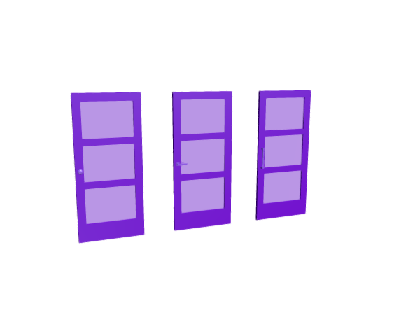 3D-Dimensions-Buildings-Interior-Doors-Lite-Interior-Door-Horizontal-3-Panels
