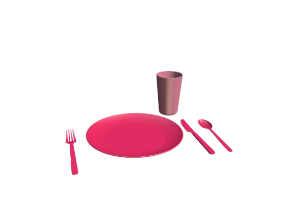 3D-Dimensions-Objects-Table-Settings-Pizzeria-Table-Setting