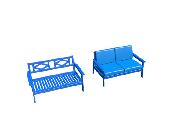 3D-Dimensions-Furniture-Outdoor-Lounge-IKEA-Bondholmen-Loveseat