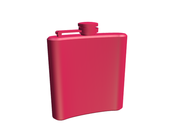 3D-Dimensions-Objects-Beverage-Containers-Hip-Flask