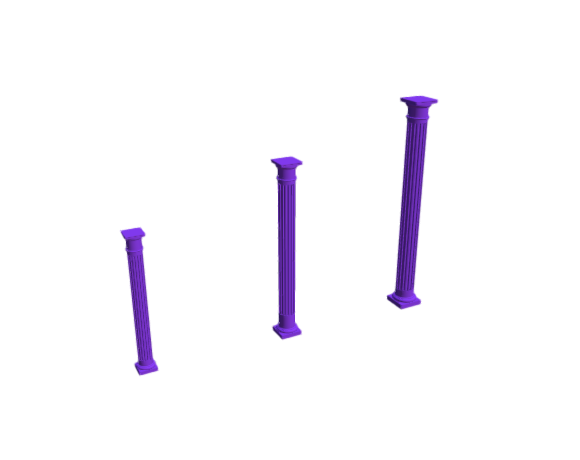 3D-Dimensions-Buildings-Stone-Columns-Roman-Tuscan-Straight-Fluted-Small