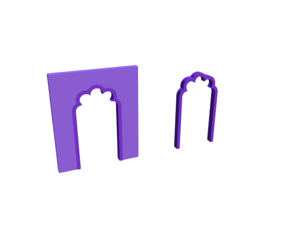 3D-Dimensions-Buildings-Arches-Cinquefoil-Rounded