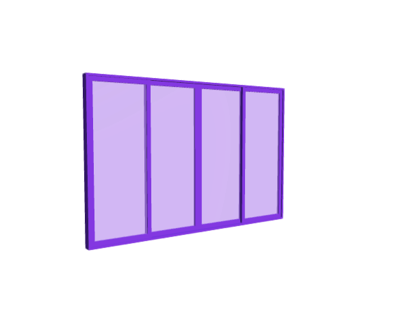3D-Dimensions-Buildings-Sliding-Doors-Multi-Slide-Door-Stacking-4-Panels-Bi-Part