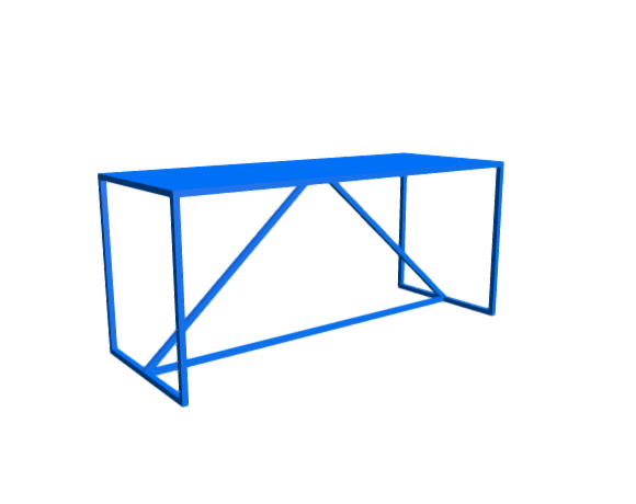 3D-Dimensions-Furniture-Desks-Strut-Table-X-Large-Bar-Height