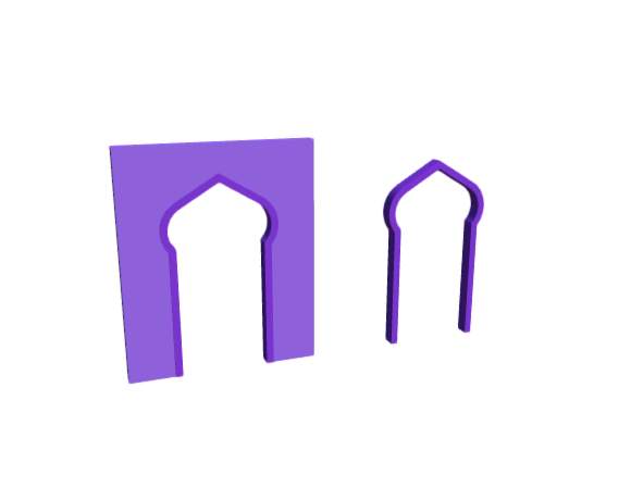 3D-Dimensions-Buildings-Arches-Keyhole-Pointed