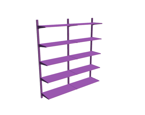3D-Dimensions-Fixtures-Shelves-Shelving-IKEA-ALGOT-Wall-Upright-System-69-Inch-Tall