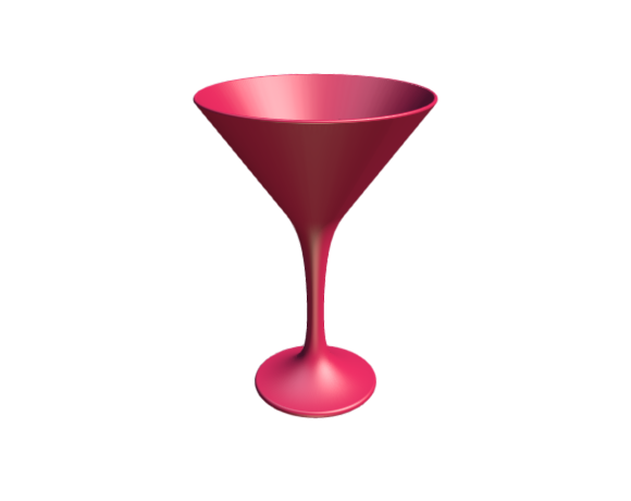 3D-Dimensions-Objects-Cocktail-Glasses-Martini-Glass