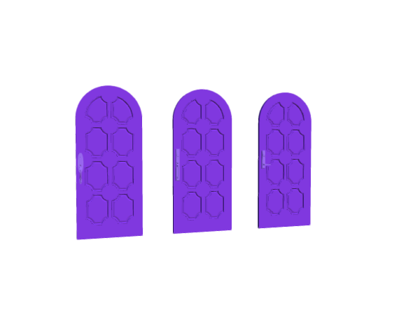 3D-Dimensions-Buildings-Exterior-Doors-Solid-Entry-Door-Arched-8-Panels-Beveled
