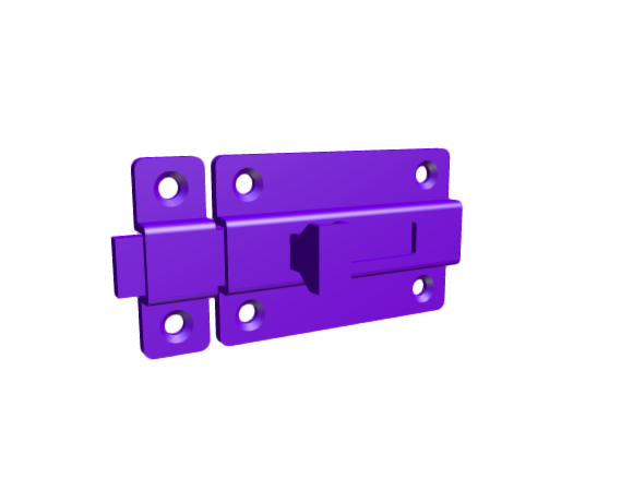 3D-Dimensions-Buildings-Door-Locks-Slide-Bolt-Lock
