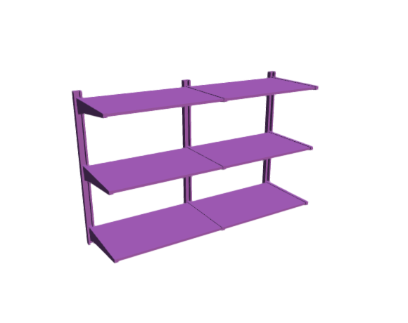 3D-Dimensions-Fixtures-Shelves-Shelving-IKEA-ALGOT-Wall-Upright-System-50-Inch-Short