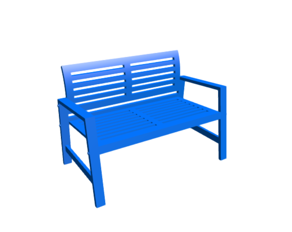 3D-Dimensions-Furniture-Benches-IKEA-Applaro-Bench-Backrest