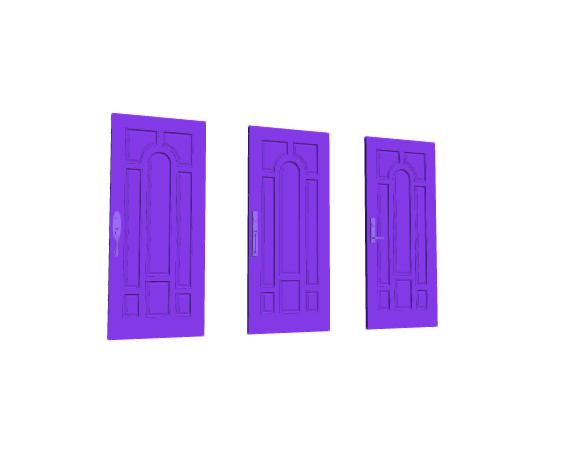 3D-Dimensions-Buildings-Exterior-Doors-Solid-Entry-Door-Ornate-8-Panels-Center-Arch
