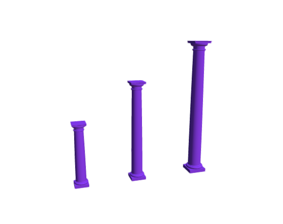 3D-Dimensions-Buildings-Stone-Columns-Roman-Tuscan-Tapered-Smooth-Large