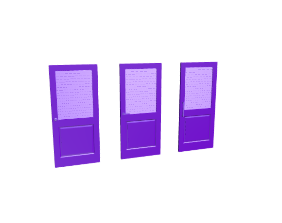 3D-Dimensions-Buildings-Interior-Doors-Louver-Interior-Door-2-Panels-Top