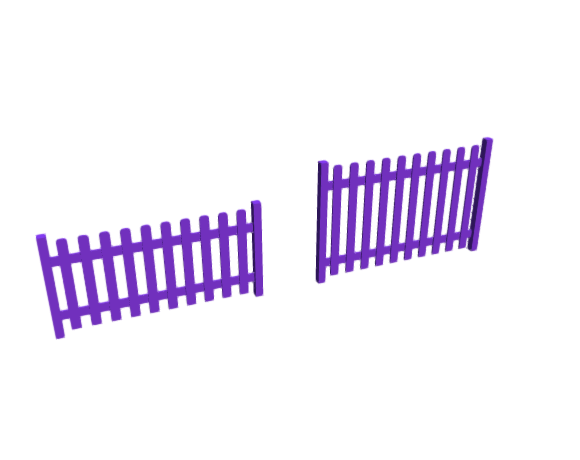 3D-Dimensions-Buildings-Fences-Picket-Fence-Dog-Ear