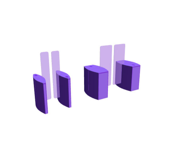 3D-Dimensions-Buildings-Turnstiles-Retractable-Tall