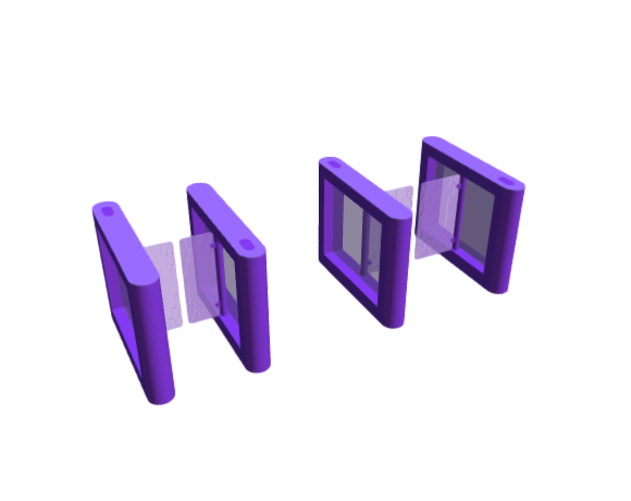 3D-Dimensions-Buildings-Turnstiles-Swing-Gate-Double