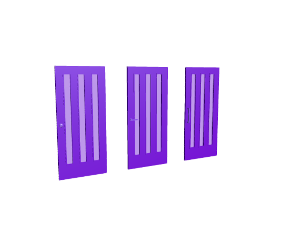 3D-Dimensions-Buildings-Interior-Doors-Lite-Interior-Door-Vertical-3-Strips
