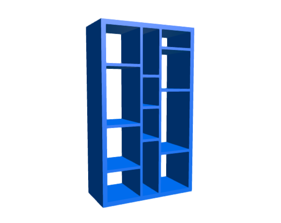 3D-Dimensions-Guide-Furniture-Bookcases-IKEA-Kallax-Shelf-Unit-Mixed