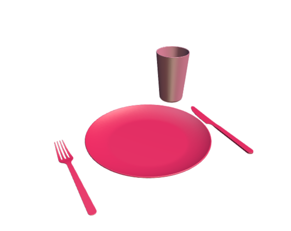 3D-Dimensions-Objects-Table-Settings-Basic-Table-Setting