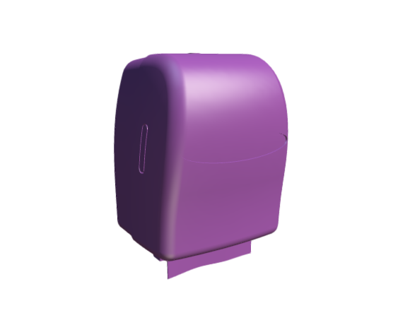 3D-Dimensions-Fixtures-Bathroom-Dispensers-Kimberly-Clark-Sanitouch-Hard-Roll-Paper-Towel-Dispenser
