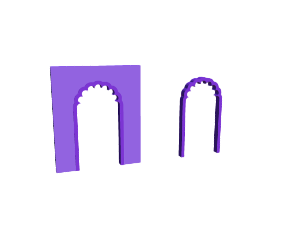 3D-Dimensions-Buildings-Arches-Multifoil-Rounded